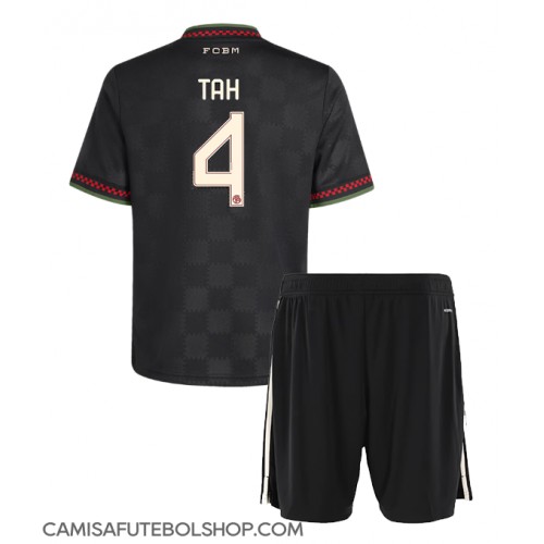 Camisa de time de futebol Bayern Munich Jonathan Tah #4 Replicas 3º Equipamento Infantil 2025-26 Manga Curta (+ Calças curtas)